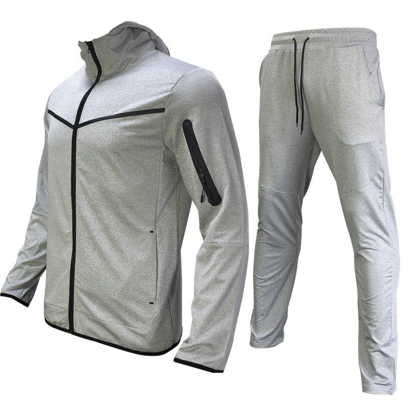 Sporty hoodie set for men with breathable properties and modern contrast details Chic and Style