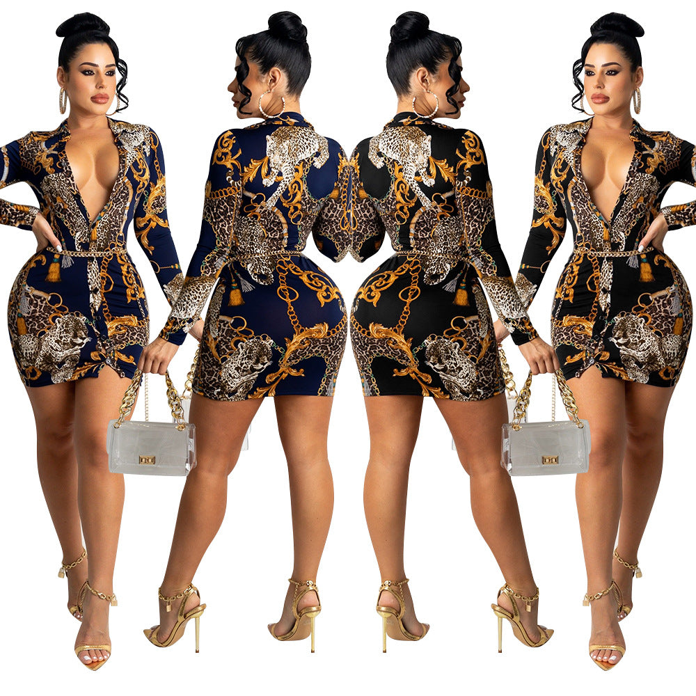Robe cut-out longue à manches pour femmes Chic und Stil