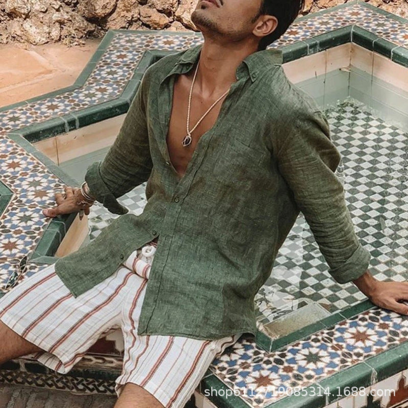 Chemise en lin léger pour hommes Chic und Stil