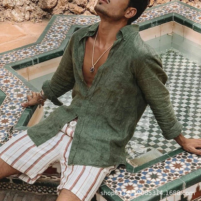 Chemise en lin léger pour hommes Chic und Stil