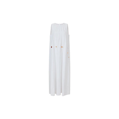 Robe maxi sans manches pour femme avec détail froncé Chic und Stil