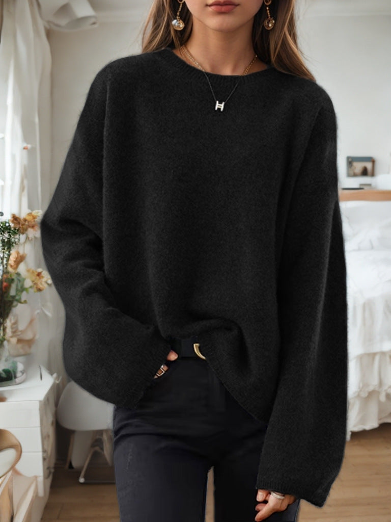 Dames Pull en tricot confortable avec coupe décontractée et manches larges Chic und Stil