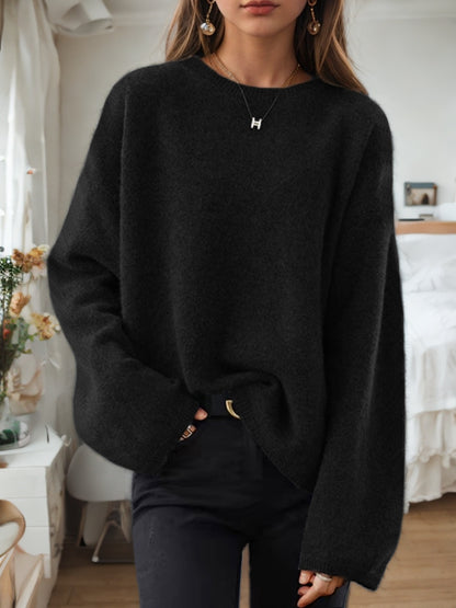 Dames Pull en tricot confortable avec coupe décontractée et manches larges Chic und Stil