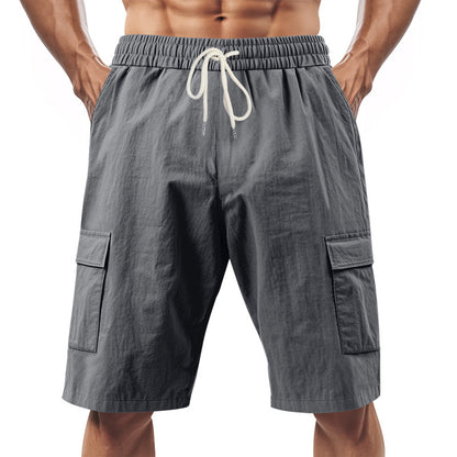 Shorts cargo décontractées pour hommes avec ceinture élastique et poches latérales pratiques Chic und Stil