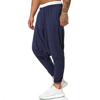 Light harem pants for men with elastic waistband and side pockets Chic and Style