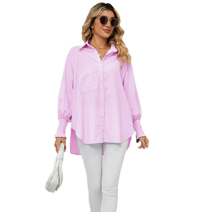 Blouse oversize décontractée pour femmes avec rayures Chic und Stil