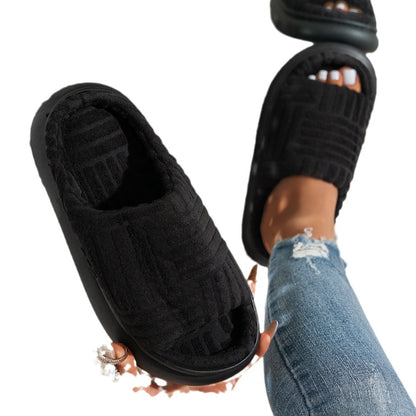 Dames chaussons moelleux avec semelle antidérapante et semelle intérieure rembourrée douce Chic und Stil