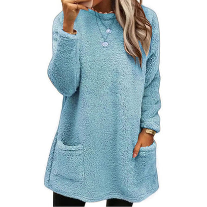 Pull en fleece confortable pour femmes avec coupe ample et poches pratiques Chic und Stil