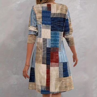 Robe d'été pour femmes avec motif graphique et coupe décontractée Chic und Stil