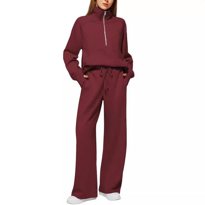 Ladies sports set with high top and wide pants Chic and Style