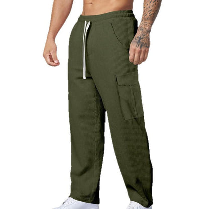 Casual cargo pants for men with elastic waist and practical pockets Chic and Style