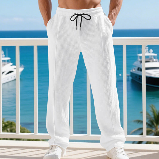 Men's casual training pants with elastic waistband and breathable properties Chic and style