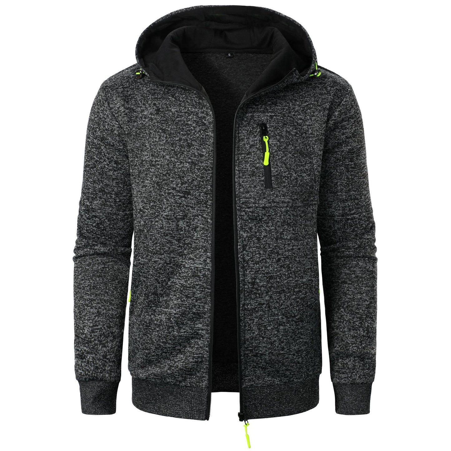 Veste à capuche sportive pour hommes avec un design structurel innovant et des poches pratiques Chic und Stil