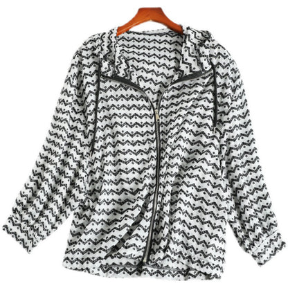 Tunique à capuche géométrique pour femmes Chic und Stil