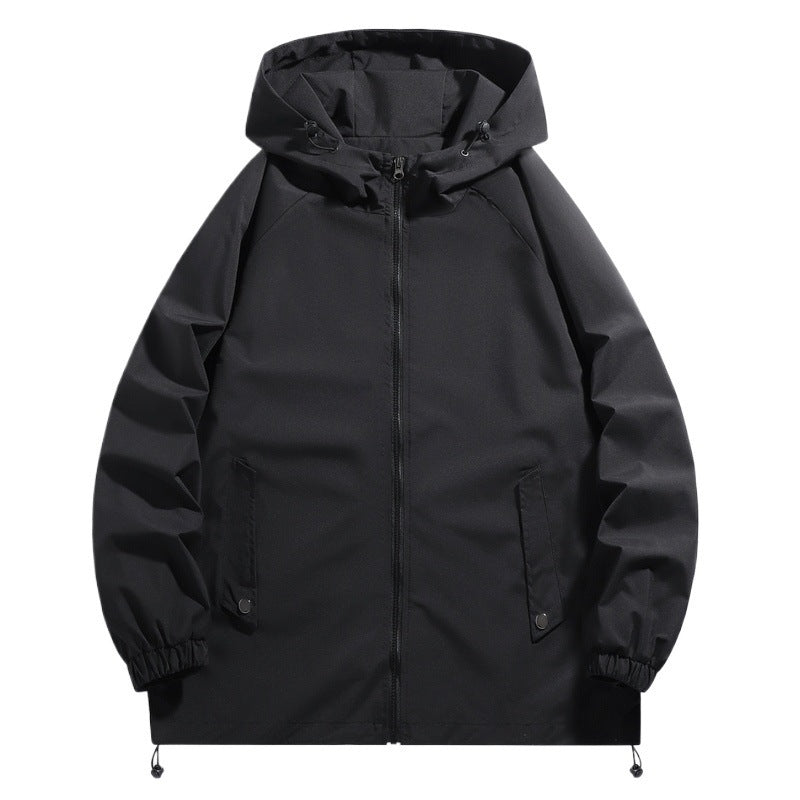 Functional men's jacket with adjustable hood collar and elastic sleeve cuffs Chic and Style