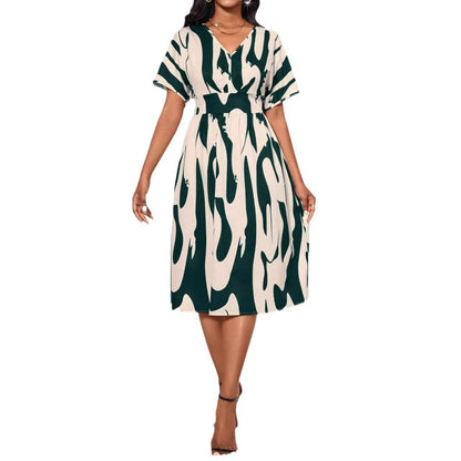 Robe midi femme avec impression abstraite Chic und Stil