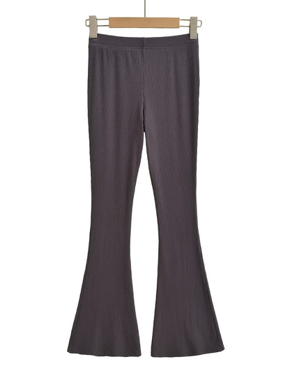 Elegant flared pants for women in high-quality elastic stretch material with high waist Chic and Style