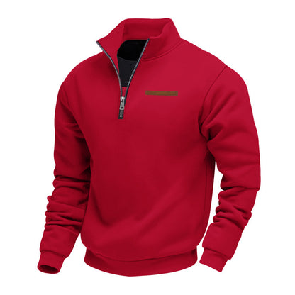 Sporty fleece pullover for men with half-zip Chic und Stil