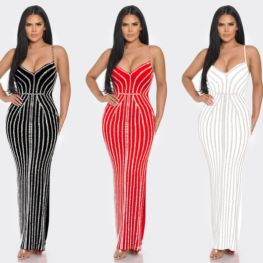 Robe de soirée Bodycon femme avec détails scintillants sans bretelles Chic und Stil