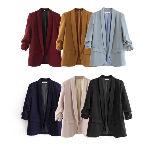 Blazer élégant pour femmes avec des manches retroussées et des poches pratiques Chic und Stil