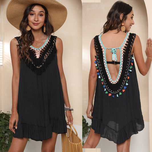 Robe à franges bohémienne pour femmes Chic und Stil
