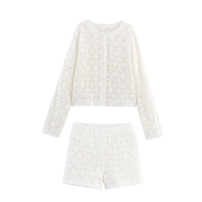 Ensemble de bikini de loisirs pour femmes avec haut en crochet et shorts Chic und Stil