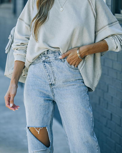 Ladies Destroyed Jeans in Vintage Chic Style
