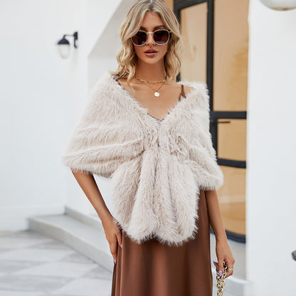 Dames Écharpe en fausse fourrure luxueuse Chic und Stil