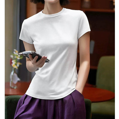 Haut court à manches courtes flottant pour femmes Chic und Stil
