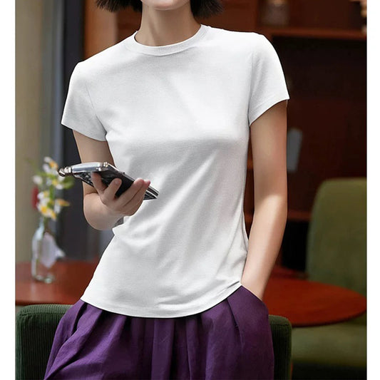 Haut court à manches courtes flottant pour femmes Chic und Stil