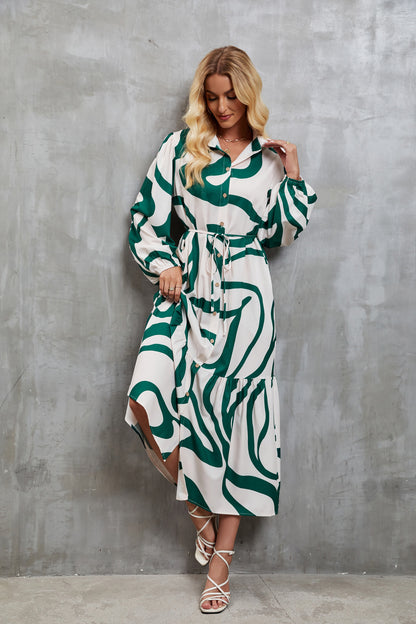 Robe chemise pour femme avec motif graphique Chic und Stil