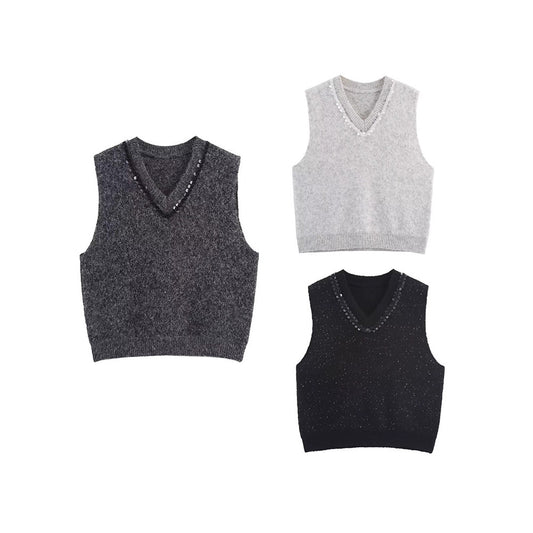 Dames gilet en tricot avec accents brillants Chic und Stil