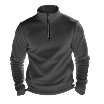 Homme pull en fleece à col haut et ouverture zip pratique Chic und Stil