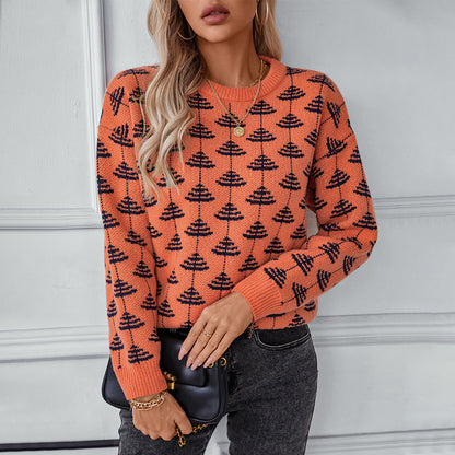 Pull en tricot pour femmes avec un design d'arbre ludique et un matériau doux Chic und Stil