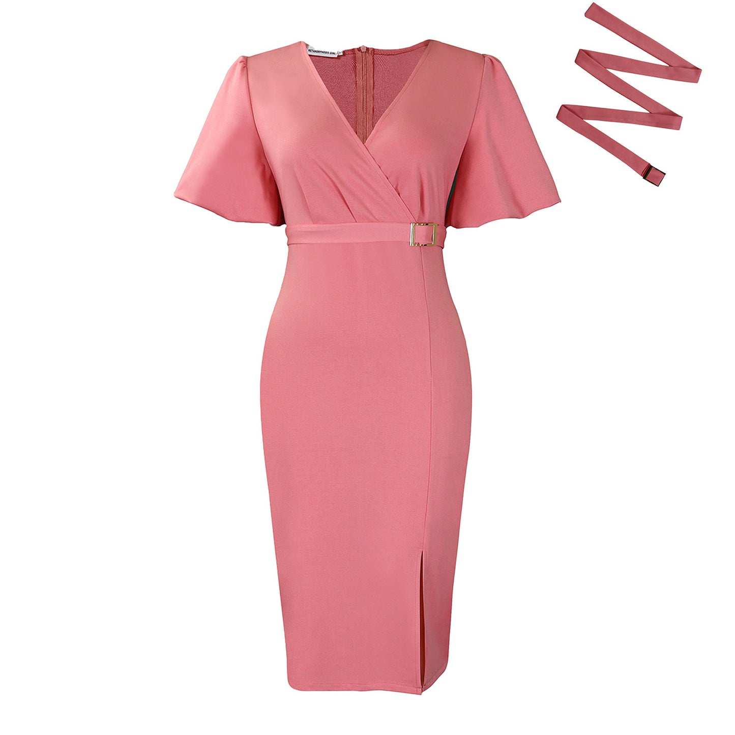 Robe portefeuille pour femme avec élégante boucle de ceinture accentuée Chic und Stil