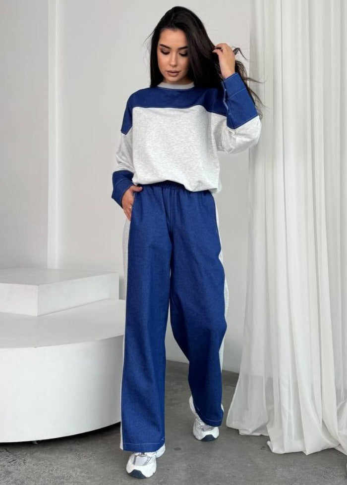 Women's sporty set with a loose top and casual pants Chic and Style