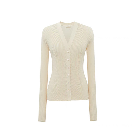 Gilet côtelé pour femmes à col en V Chic und Stil