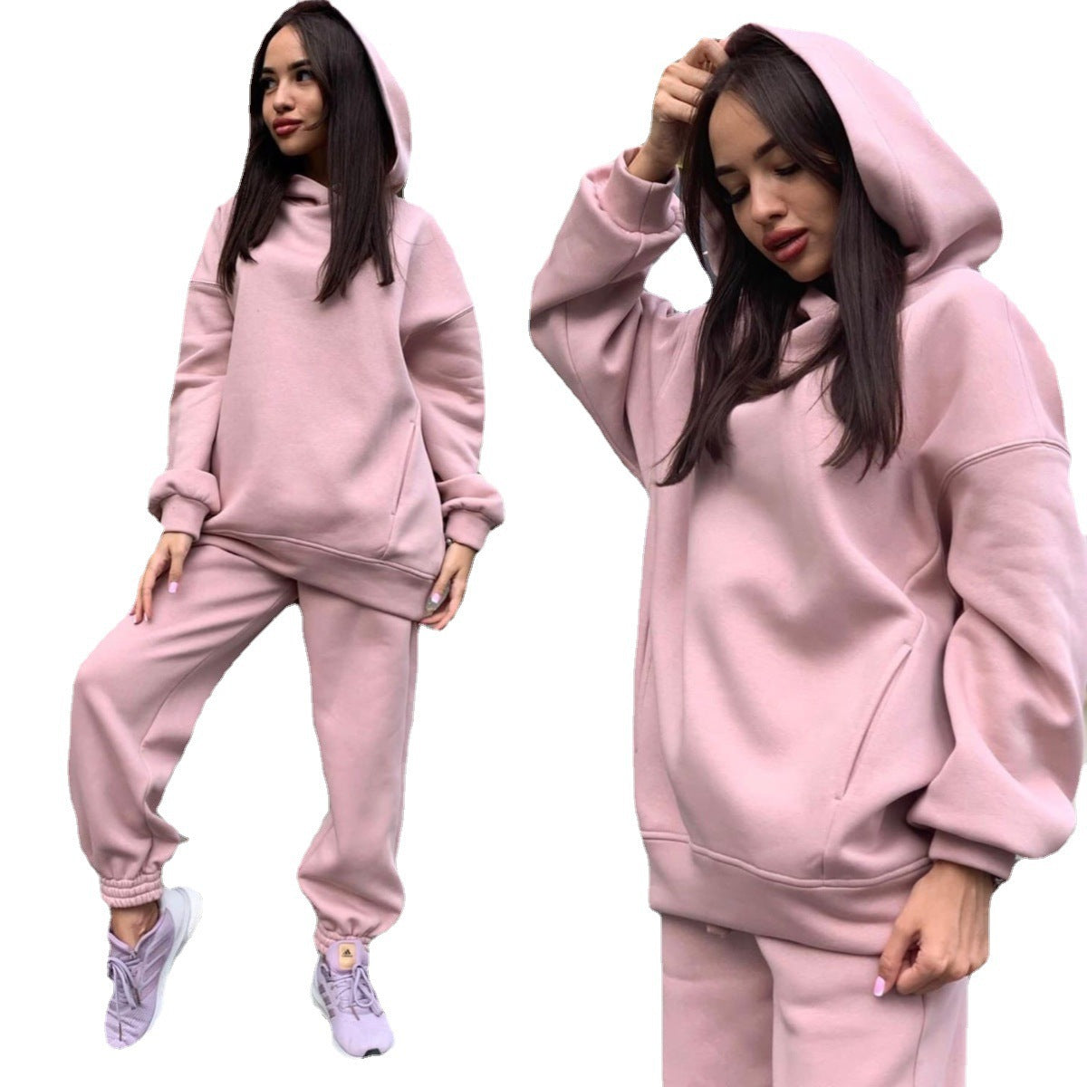 Dames Ensemble de hoodie et de jogging sportif au design décontracté avec capuche Chic und Stil