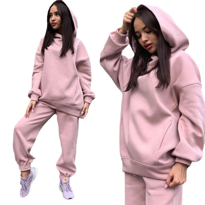 Dames Ensemble de hoodie et de jogging sportif au design décontracté avec capuche Chic und Stil