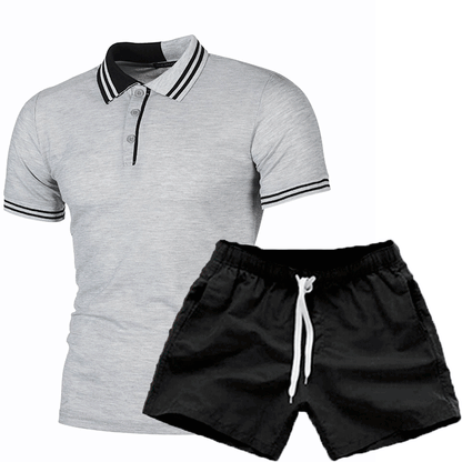 Ensemble polo pour hommes et shorts avec design tendance et confort fonctionnel Chic und Stil
