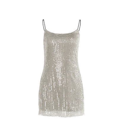 Robe mini à paillettes pour dames Chic und Stil