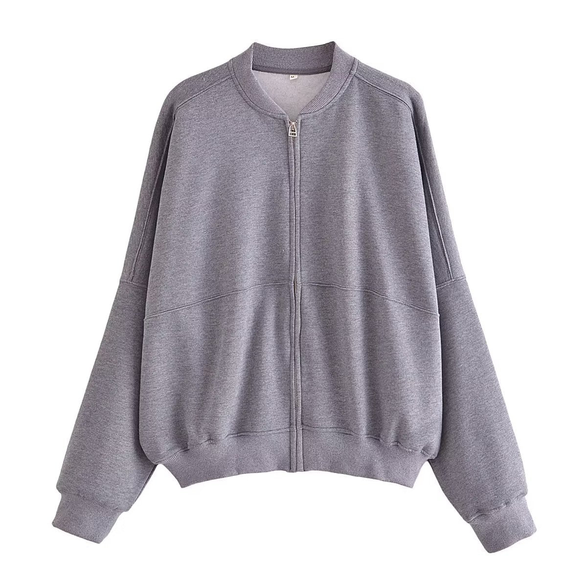 Casual sweatshirt jacket for women with a high collar and practical pockets Chic und Stil