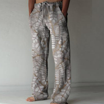 Airy summer pants for women with a modern leaf design Chic und Stil