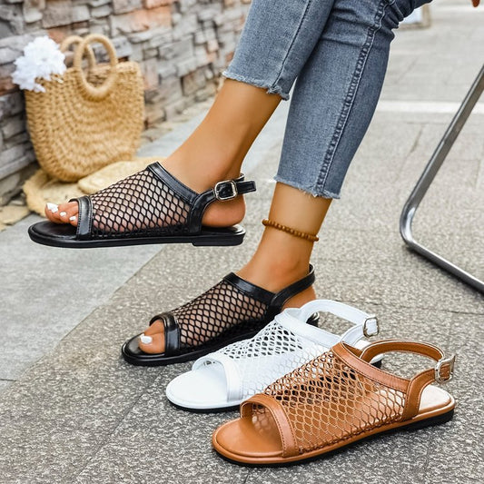 Sandales de plage pour femmes respirantes avec structure en mesh et semelle confortable Chic und Stil