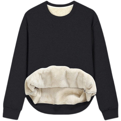 Ladies Oversized Cozy Pullover with Fleece Lining Chic and Style