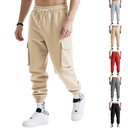 Pantalon de jogging cargo pour hommes confortable avec taille élastique et poches latérales Chic und Stil