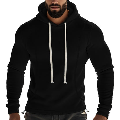 Homme pull à capuche décontracté en polaire douillette avec inserts respirants Chic und Stil