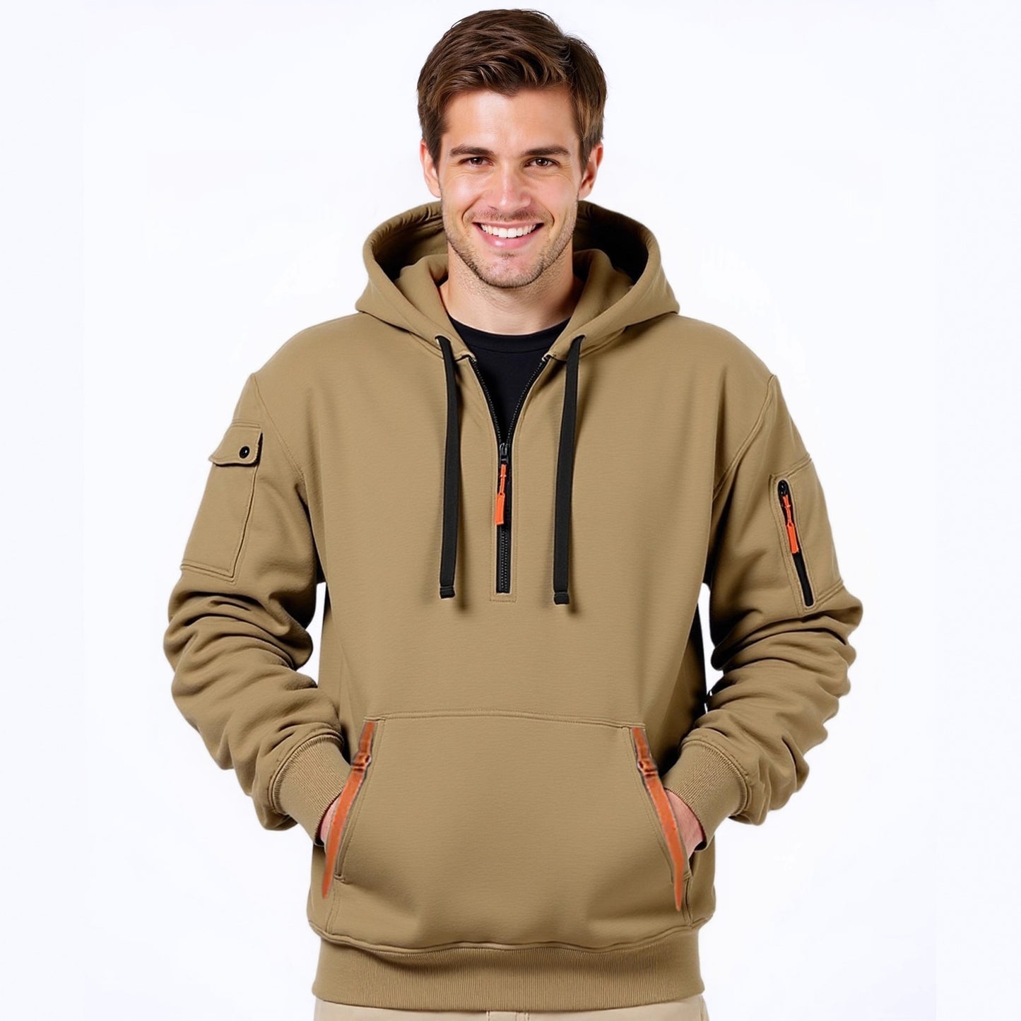 Pull à capuche pour hommes à la mode avec une solution de poche innovante Chic und Stil