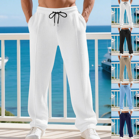 Sport leisure pants for men with elastic waist and textured fabric Chic und Stil
