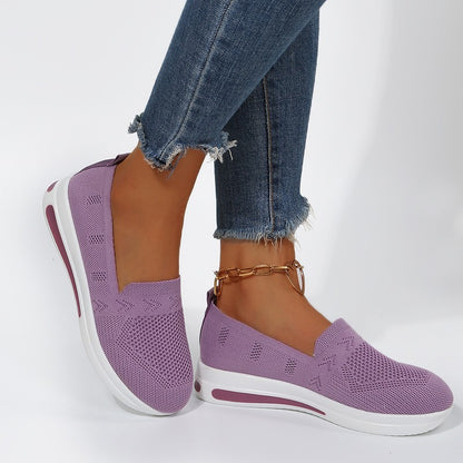 Baskets Slip-On tendance pour femmes avec tige en mesh respirant et semelle antidérapante Chic und Stil